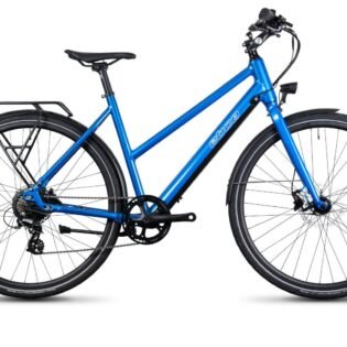 EBCO Urban 2T Electric Bike Trapeze Frame In Peacock Blue