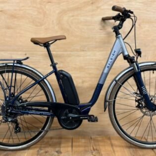 Raleigh Array Electric Bike In Silver And Blue Medium 45cm Frame